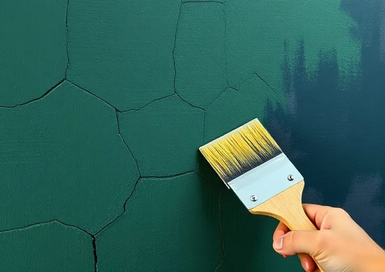 Ponçage et rebouchage des fissures avant mise en peinture